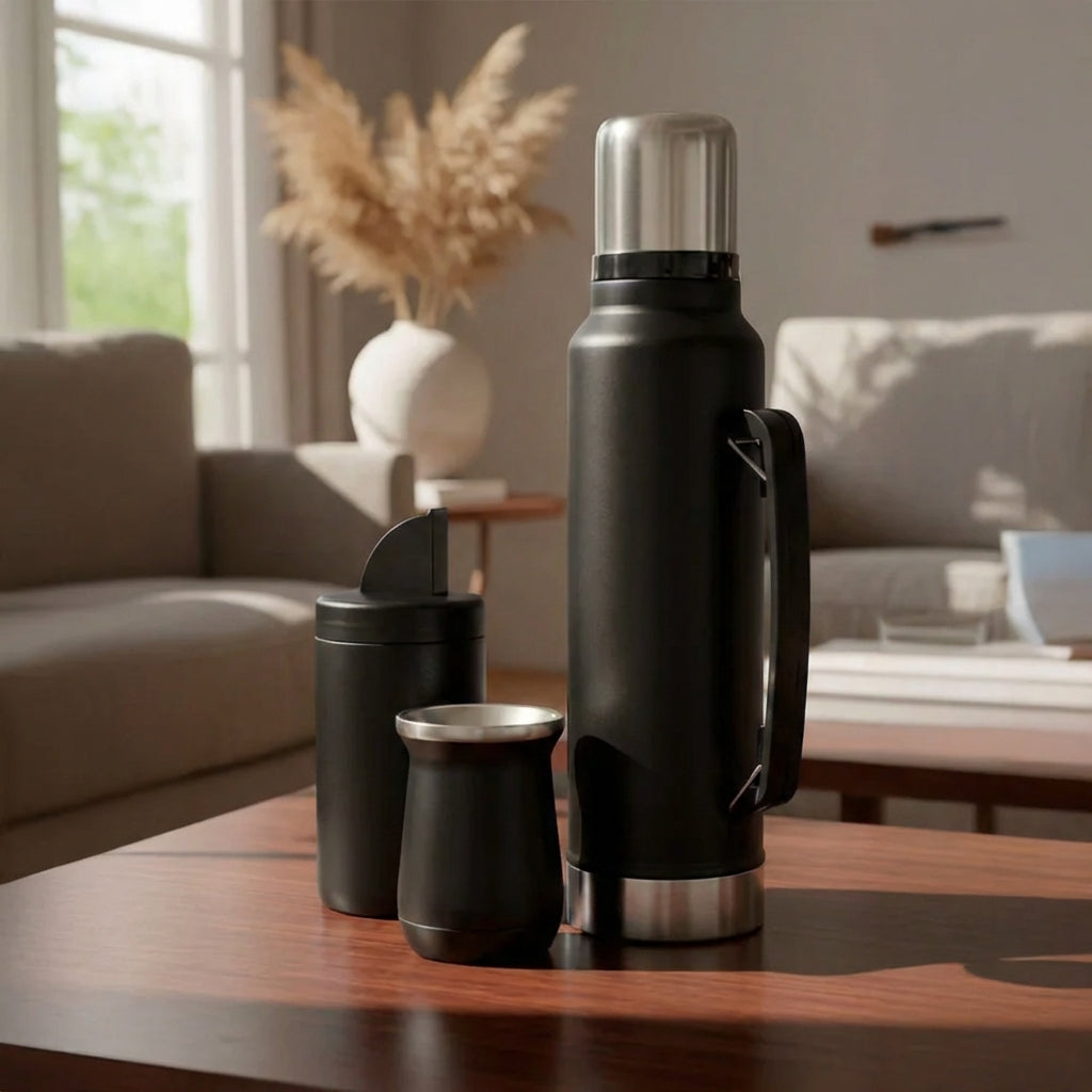 Set de Mate Termo y Yerbera 1300ml vista adicional – Mil Ideas