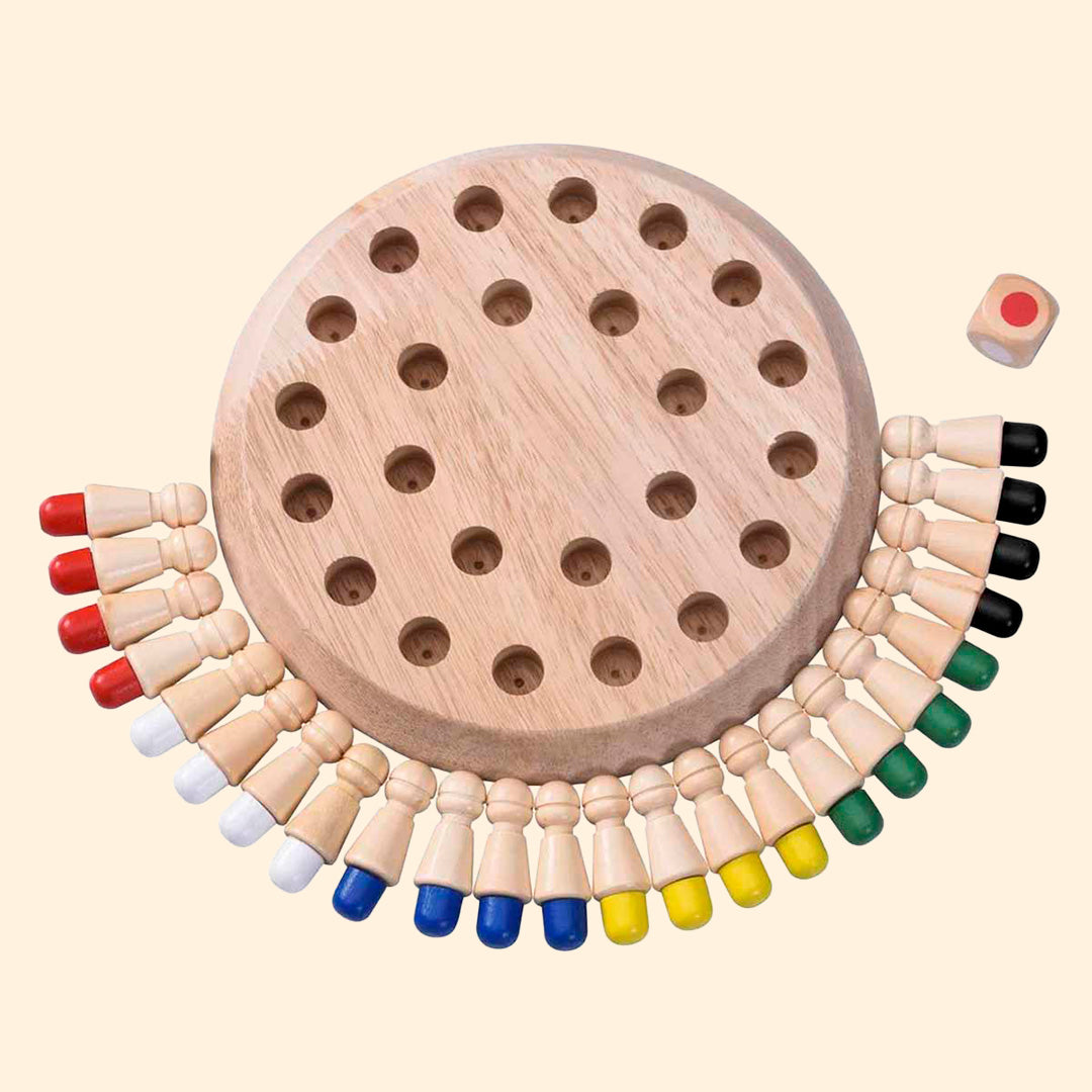 Juego Didáctico en Madera Ajedrez para la Memoria