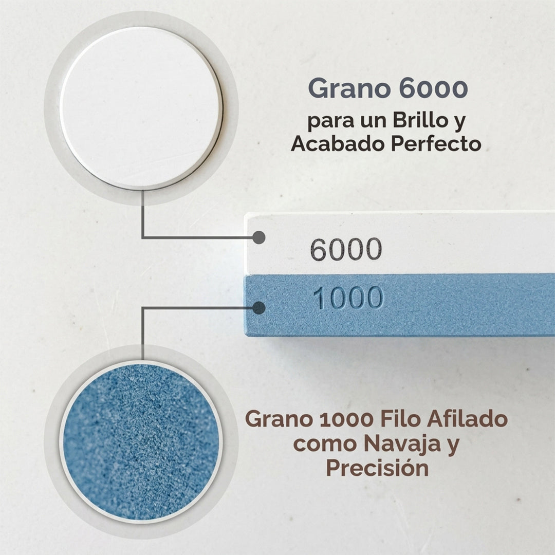 Afilador de Cuchillos con Base de Bambu Omura
