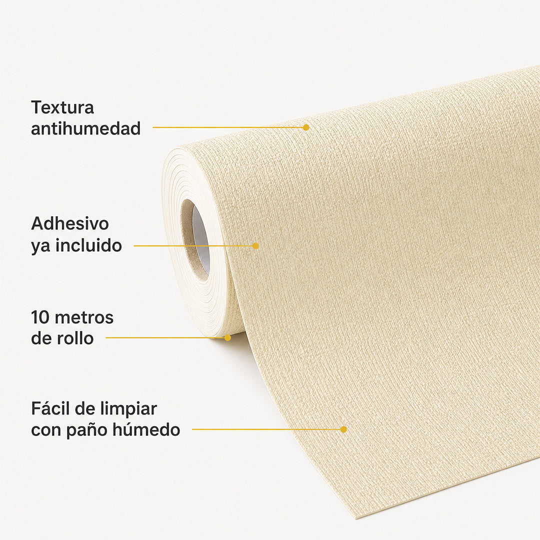 Papel Tapiz Autoadhesivo Antihumedad para Pared – 10 m