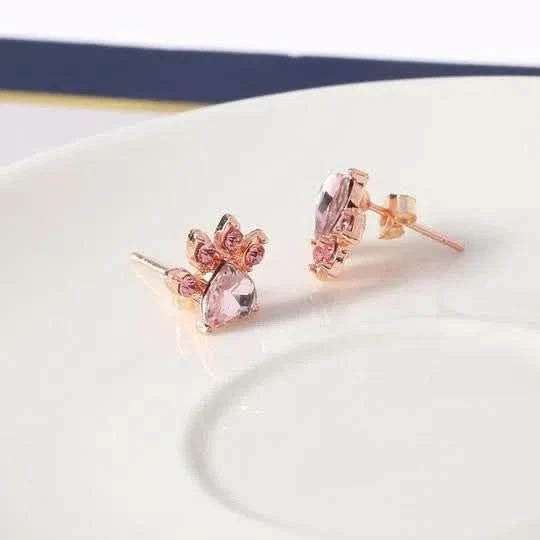 Set Catpaw en Plata 925 Gold Rose - Mil Ideas
