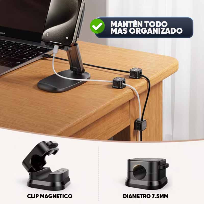 Set de 6 Organizadores Magnéticos para Cables vista adicional – Mil Ideas