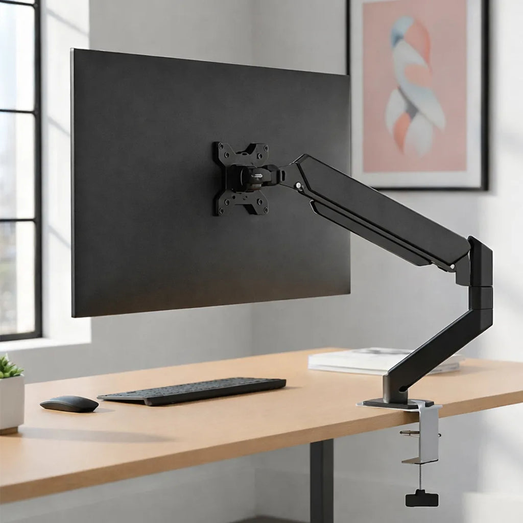 Soporte monitor 17" a 32" en uso – Mil Ideas