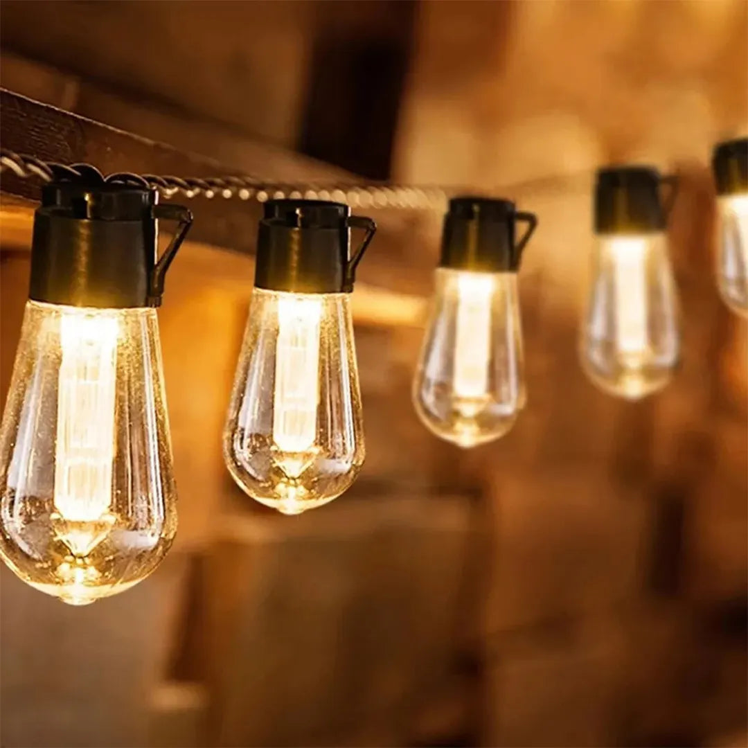 Guirnalda Luces Led Edison 5mts con Panel Solar vista adicional – Mil Ideas