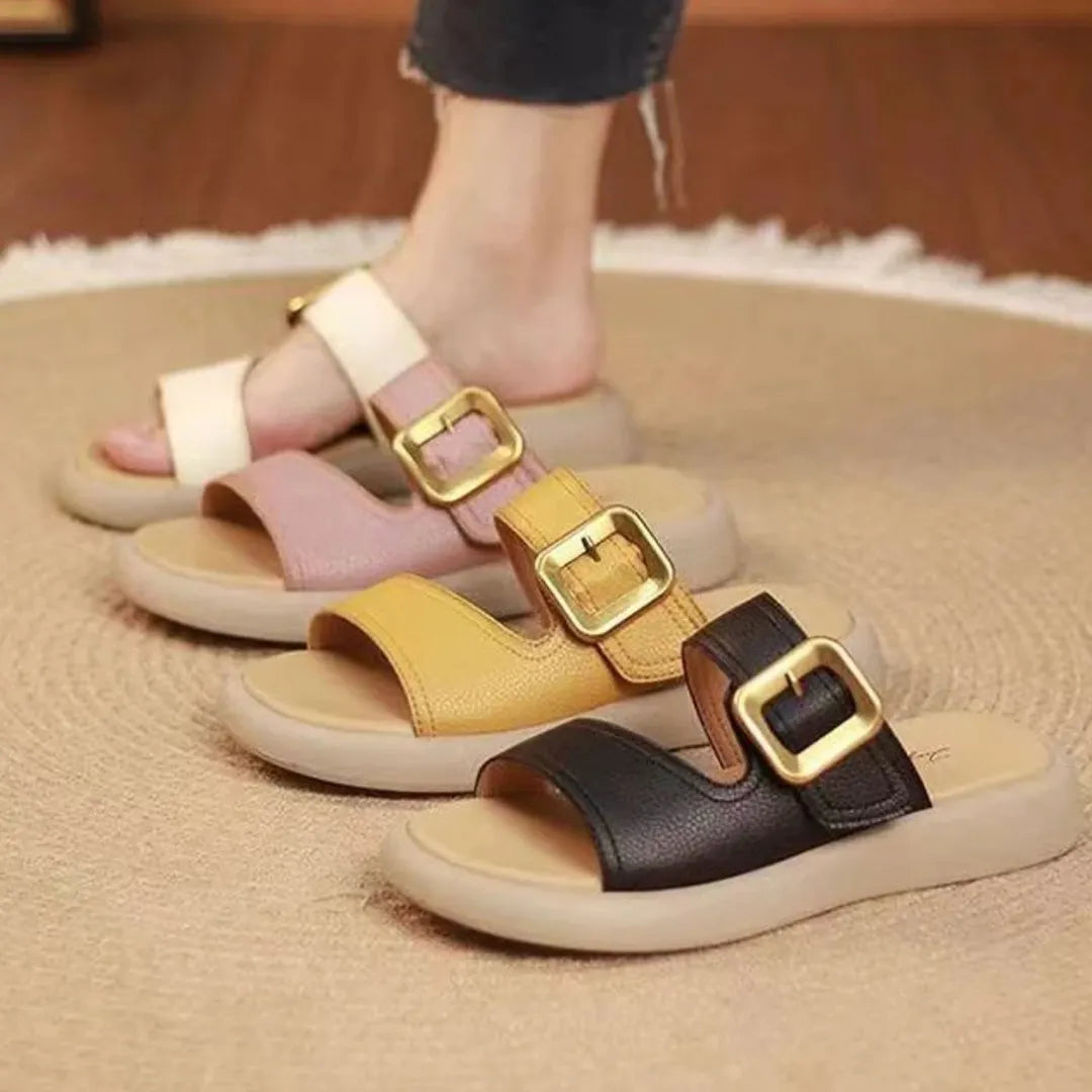 Sandalia Bellem Casual Taco Bajo con Hebilla vista adicional – Mil Ideas