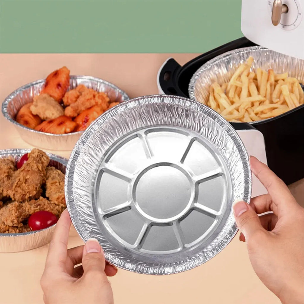 Bandeja de aluminio para freidora en uso – Mil Ideas