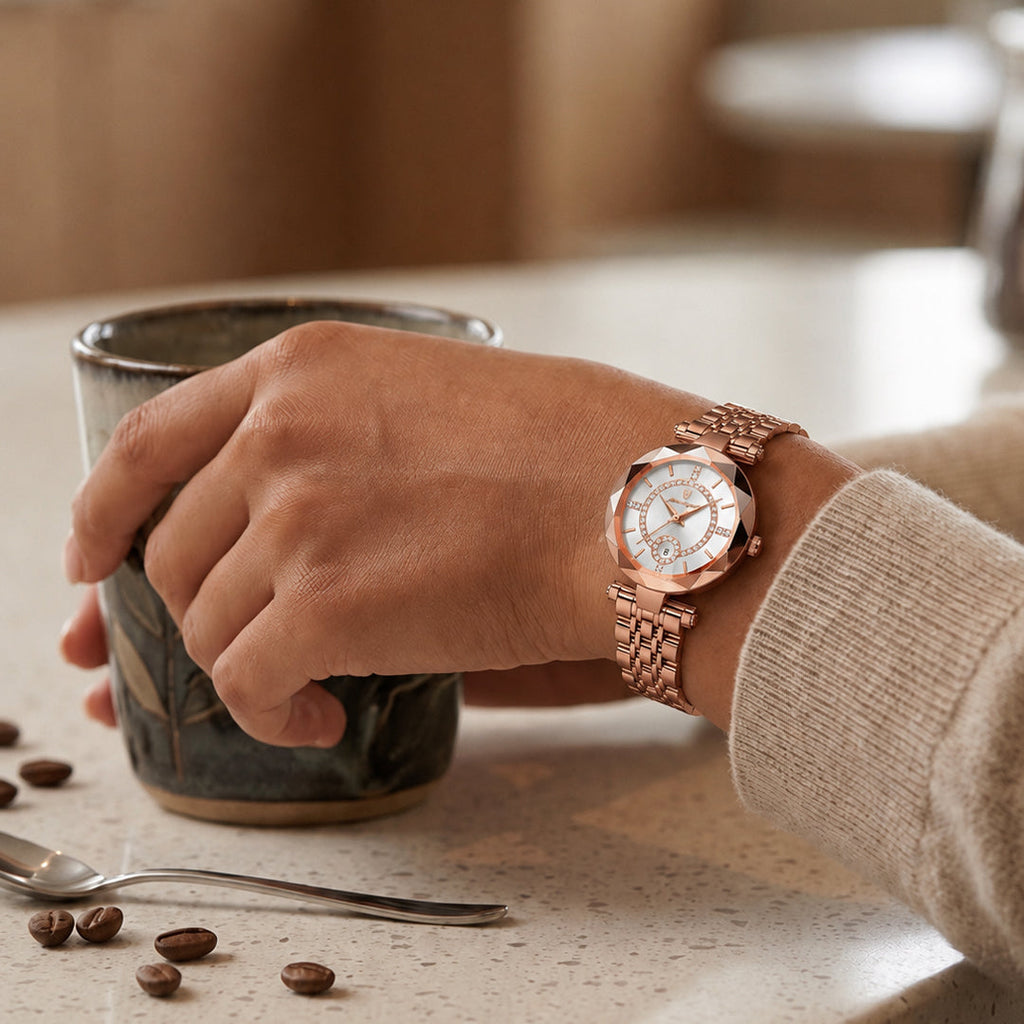 Reloj Dazzle de Acero Inoxidable para Dama Resistente al Agu