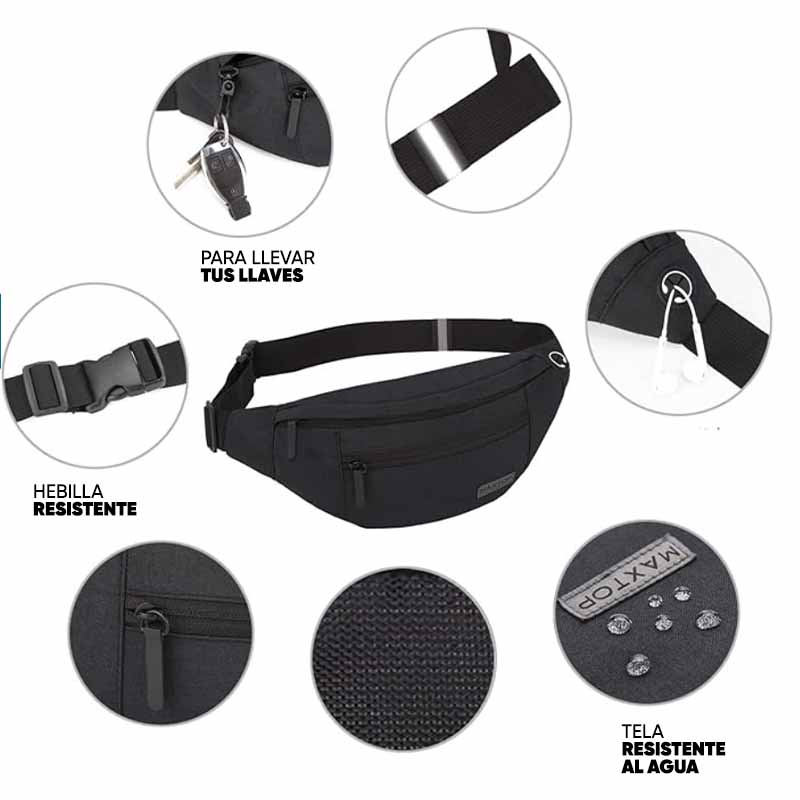Riñonera Cruzada Cangu con Bolsillo vista adicional – Mil Ideas
