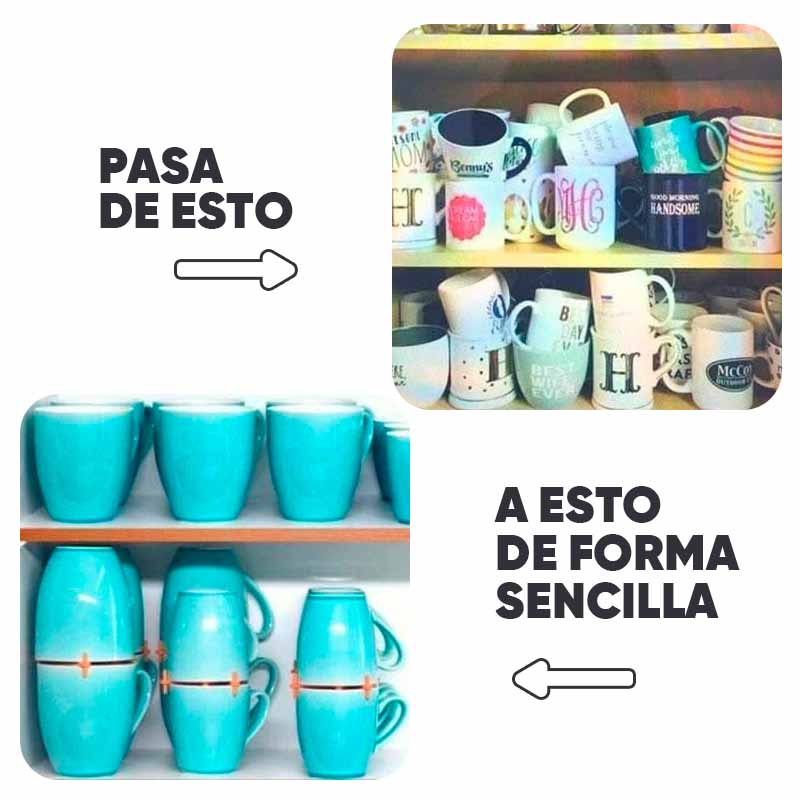 Organizadores Apilables para Tazas en uso – Mil Ideas