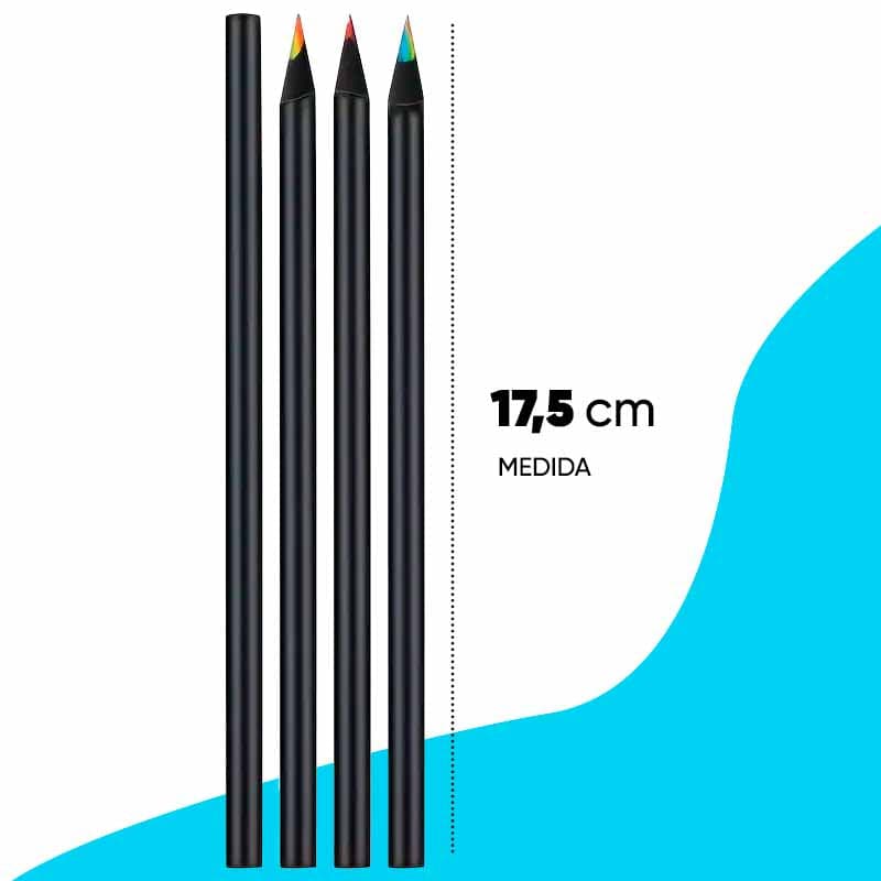 Set de 12 lápices coloreables arcoíris vista adicional – Mil Ideas