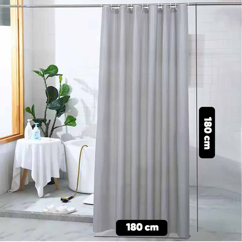 Cortina gris en PEVA para ducha vista adicional – Mil Ideas