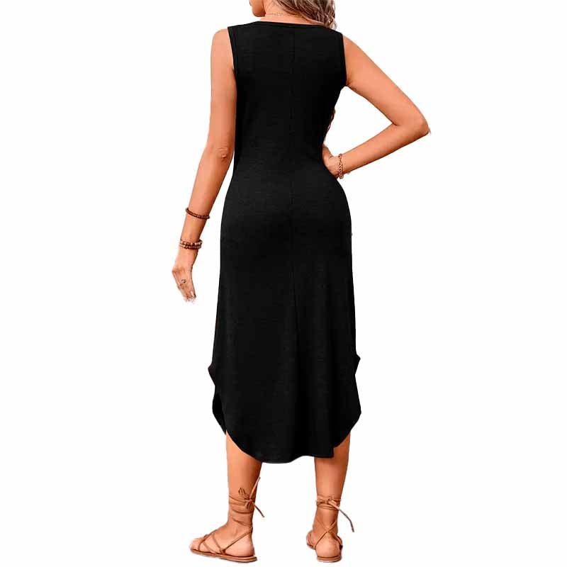 Vestido Moderno con Cuello en V vista adicional – Mil Ideas