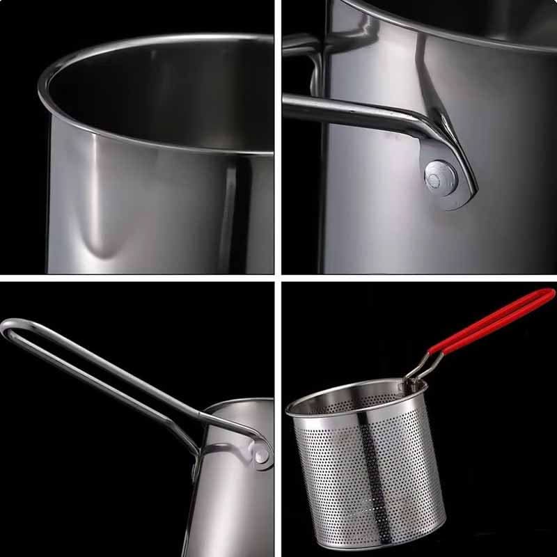 Olla con Filtro para Freír en Acero Inoxidable vista adicional – Mil Ideas