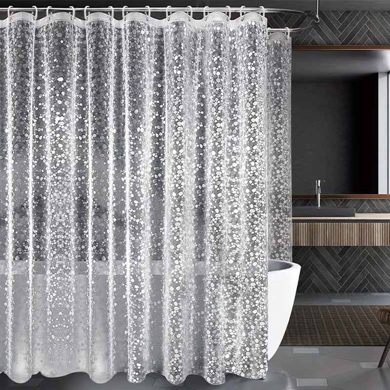 Cortina de ducha PEVA transparente vista adicional – Mil Ideas