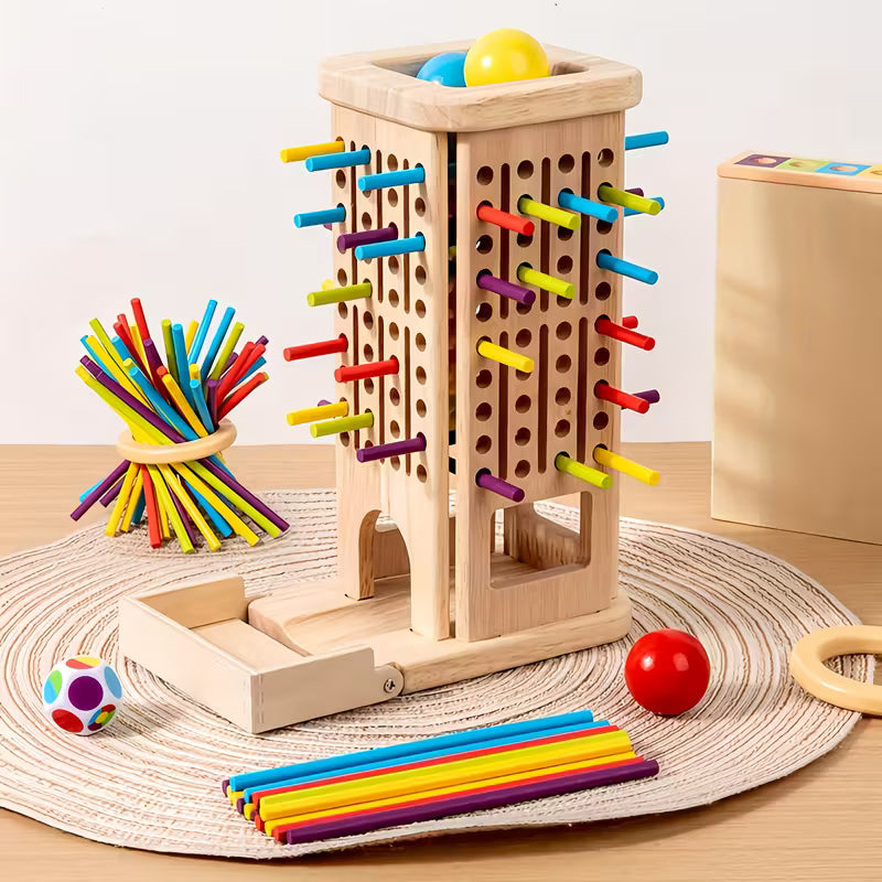 Torre de madera juego lógico vista adicional – Mil Ideas