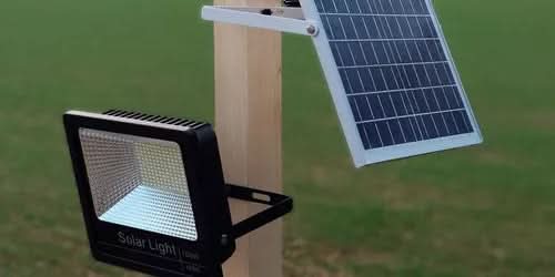 Foco solar LED 100W con control remoto y fotocélula vista adicional – Mil Ideas