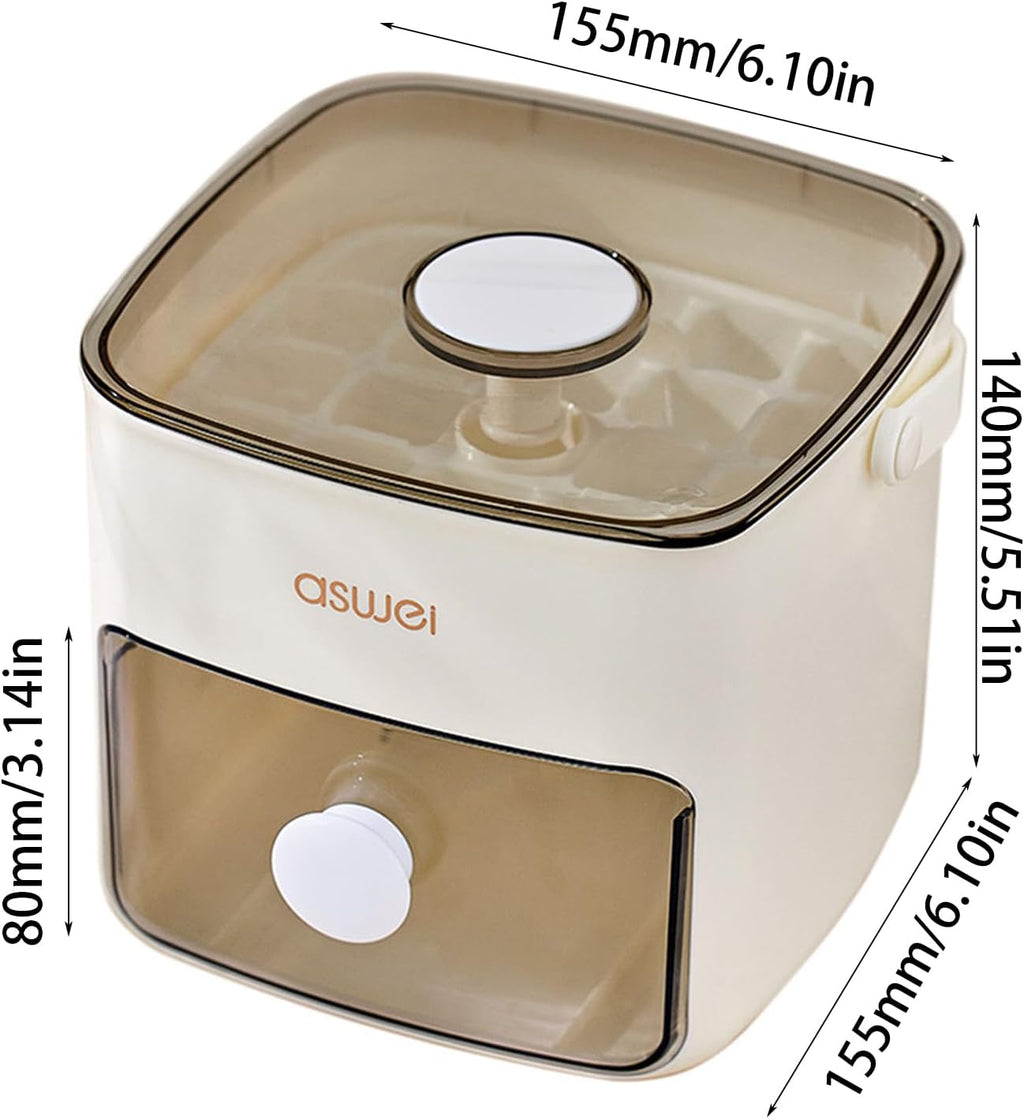 Cubetera de Plástico con Botón y Cajón vista adicional – Mil Ideas