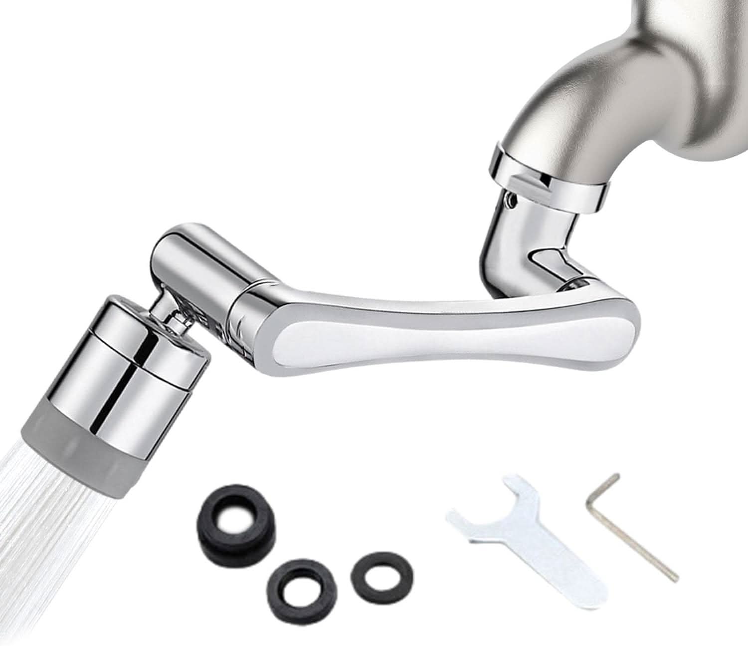 Accesorio para Grifo Giratorio Universal de Acero Inoxidable – Mil Ideas