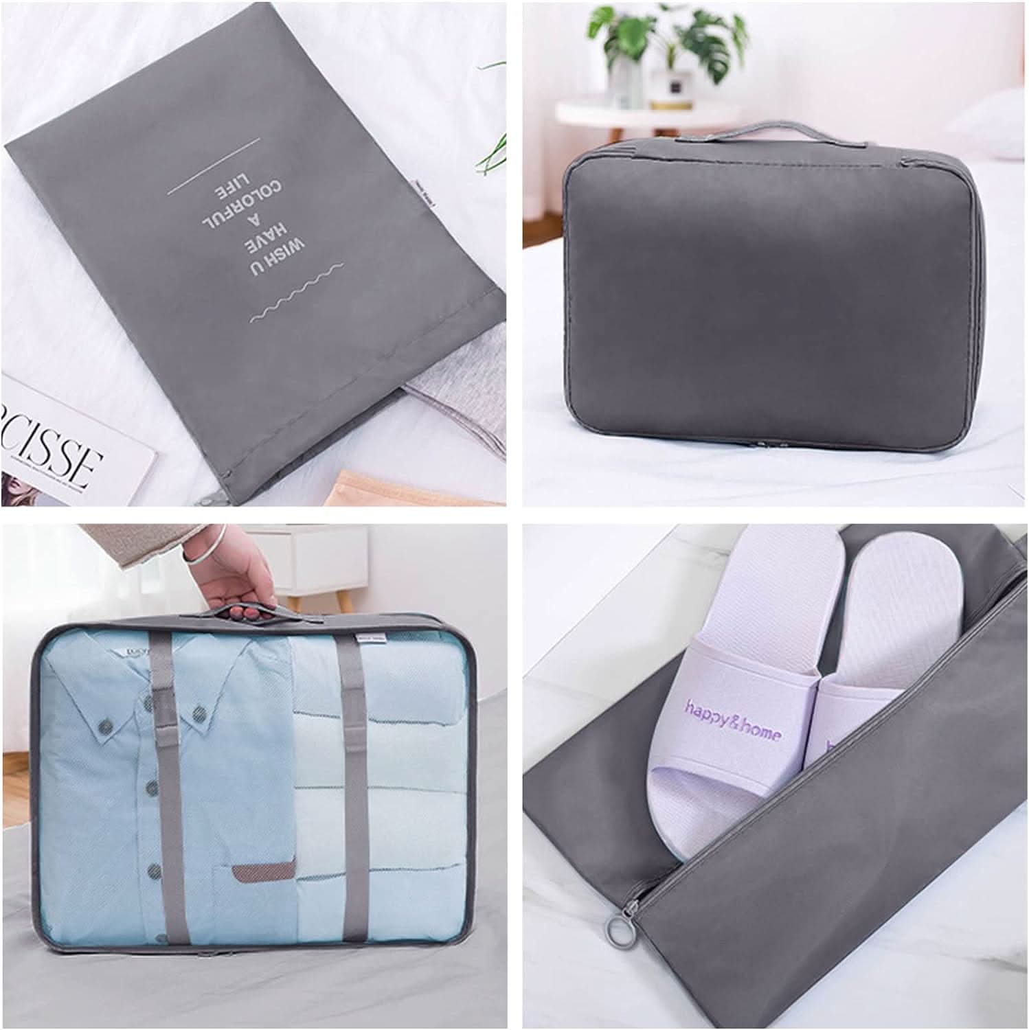 Bolsas organizadoras para viaje 8 piezas detalle – Mil Ideas