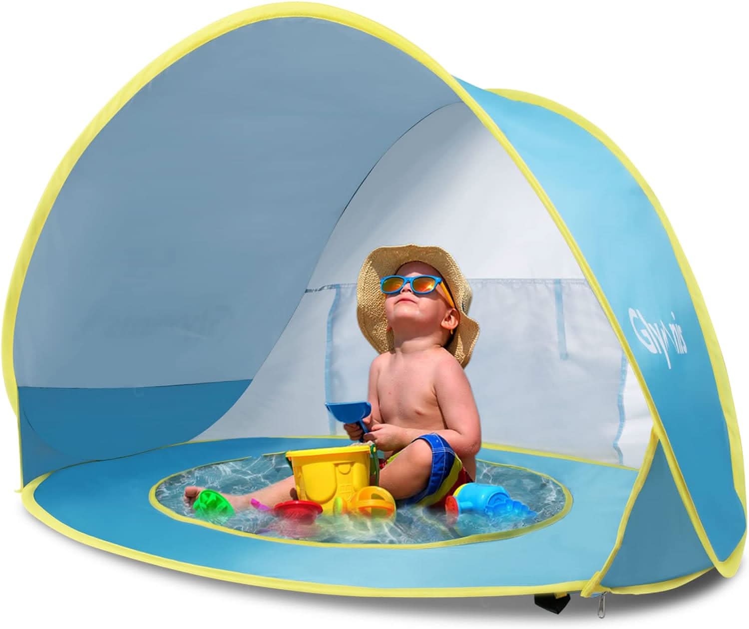 Carpa Piscina para Niños en Playa en uso – Mil Ideas