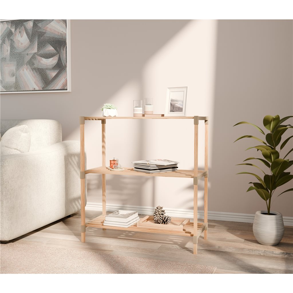 Estantería organizadora de 3 niveles 78x65cm detalle – Mil Ideas