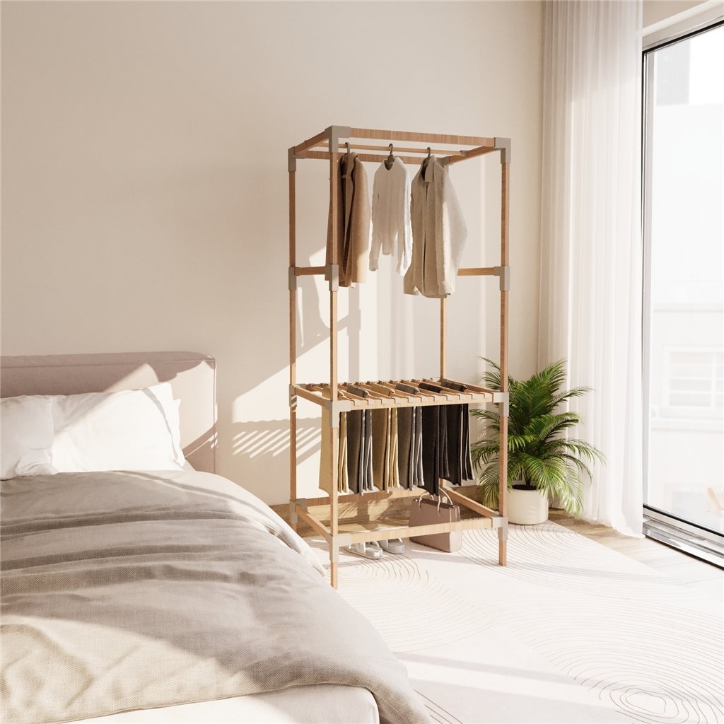 Organizador perchero de madera 156x46x75 cm – Mil Ideas