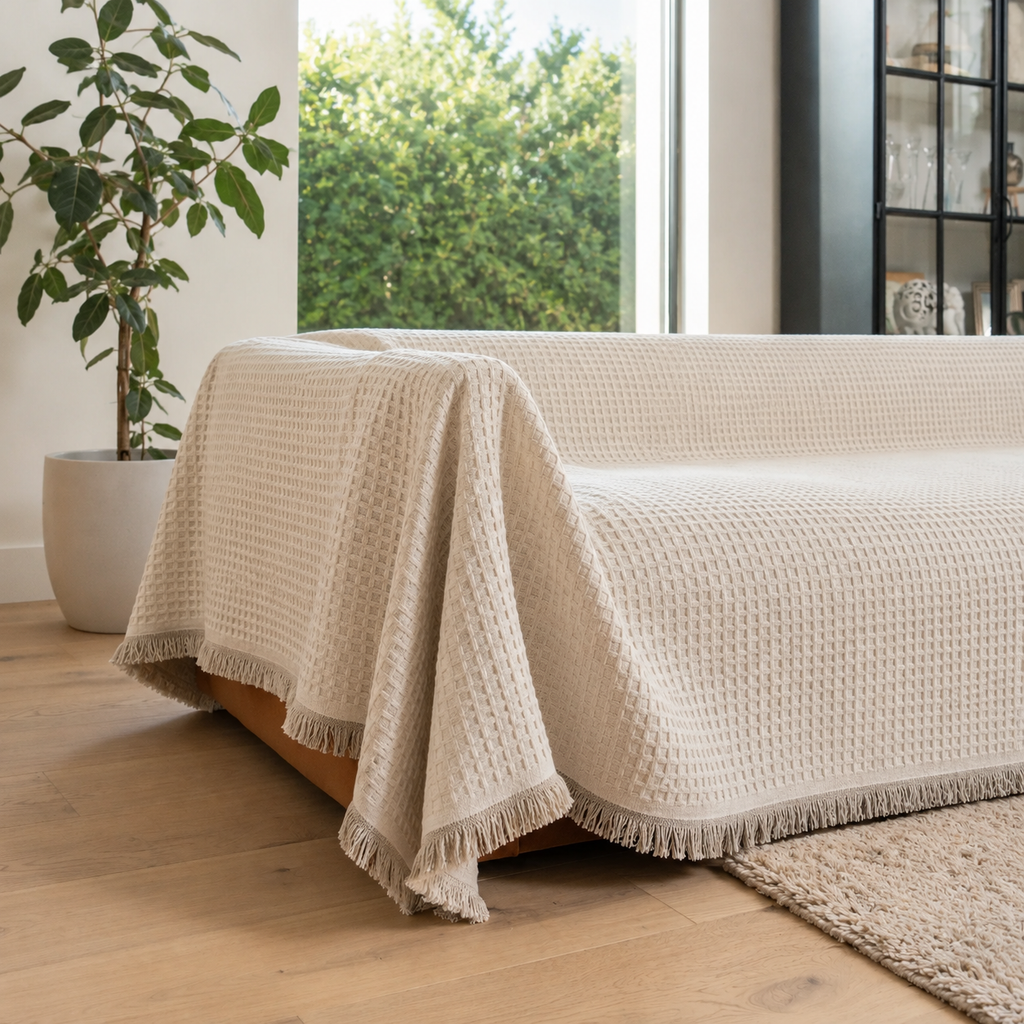 Funda Sofa Tejida en Algodon 2 Plazas