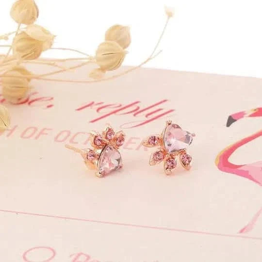 Set Catpaw en Plata 925 Gold Rose - Mil Ideas
