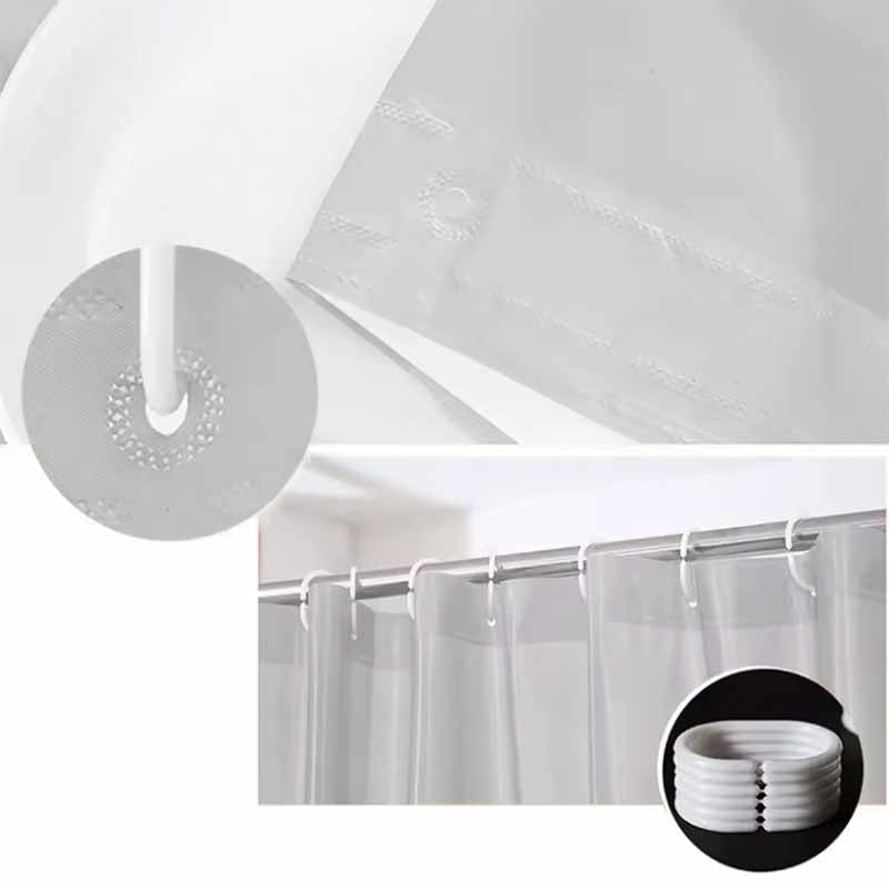Cortina gris en PEVA para ducha vista adicional – Mil Ideas