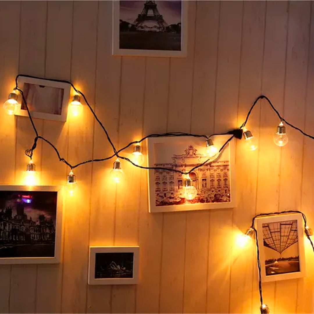 Guirnalda LED solar 20 luces vista adicional – Mil Ideas