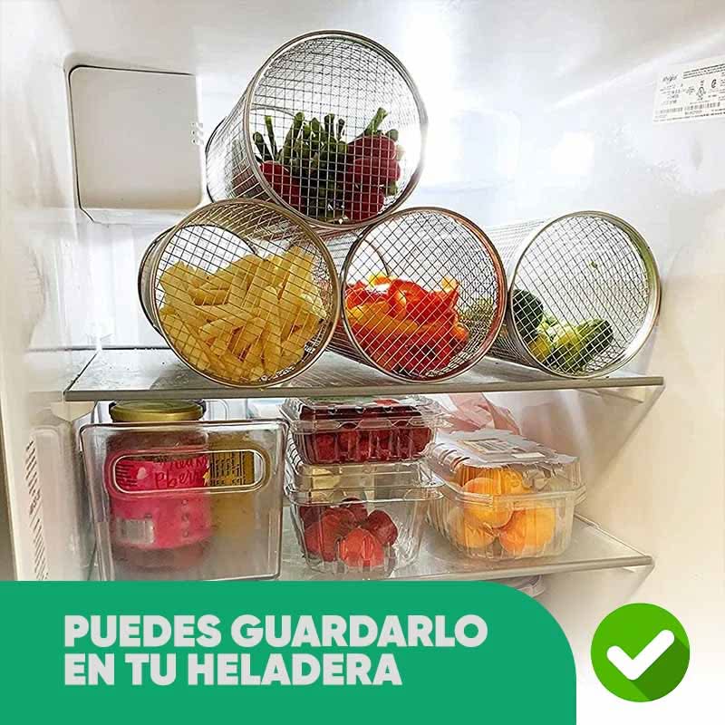 Canasto Circular para Parrilla de Acero Inoxidable vista adicional – Mil Ideas