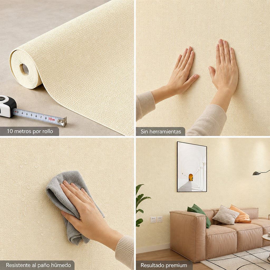 Papel Tapiz Autoadhesivo Antihumedad para Pared – 10 m