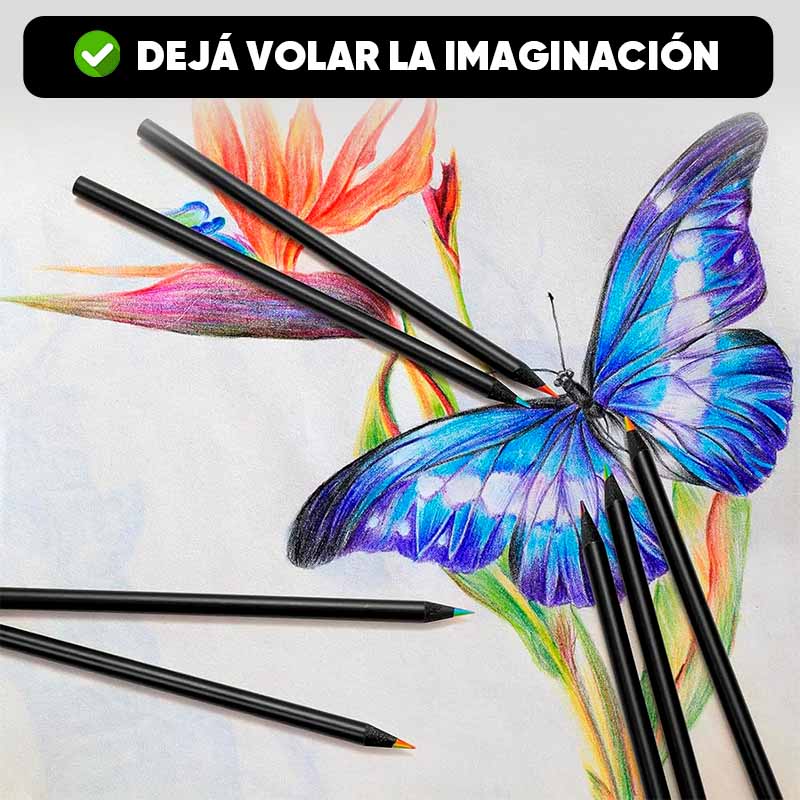 Set 12 lápices Gradients vista adicional abanico de colores – Mil Ideas