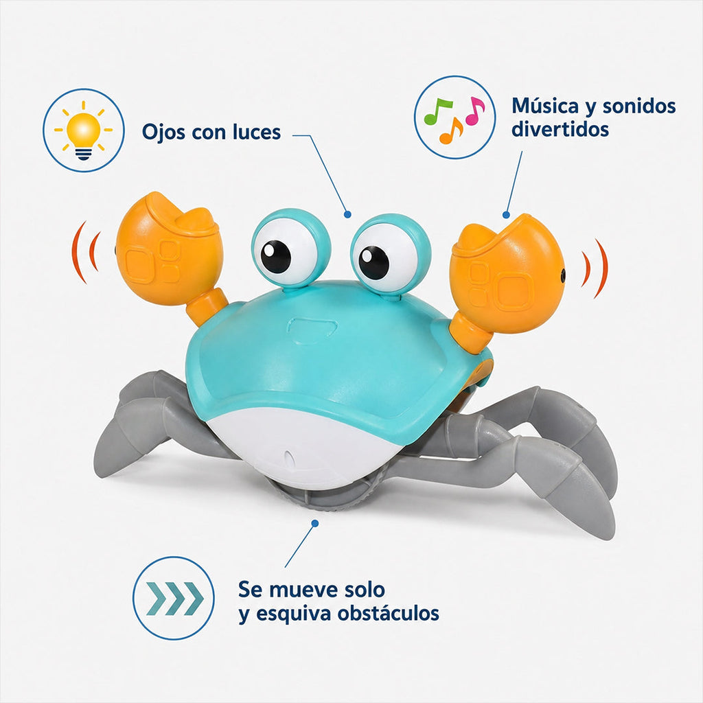 Juguete de Arrastre Cangrejo Con Luces y Sonido