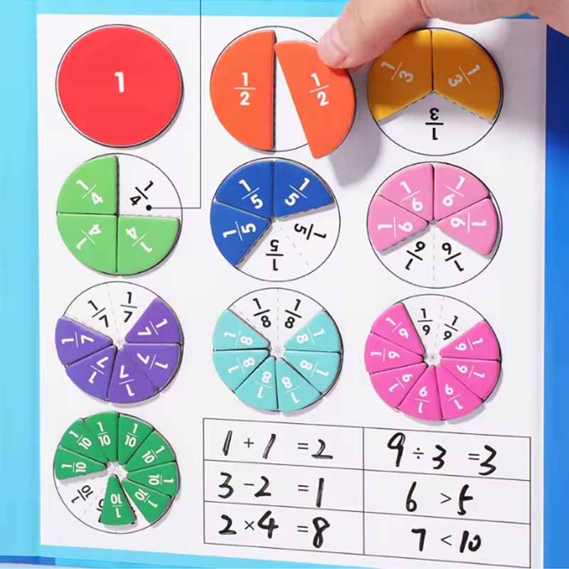 Rompecabeza matemáticas vista adicional colores de piezas – Mil Ideas