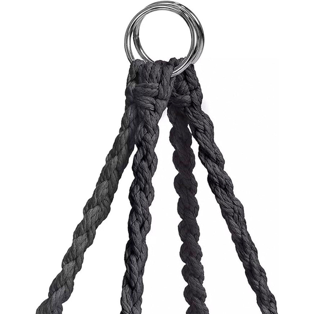 Silla hamaca macramé para exteriores vista adicional – Mil Ideas