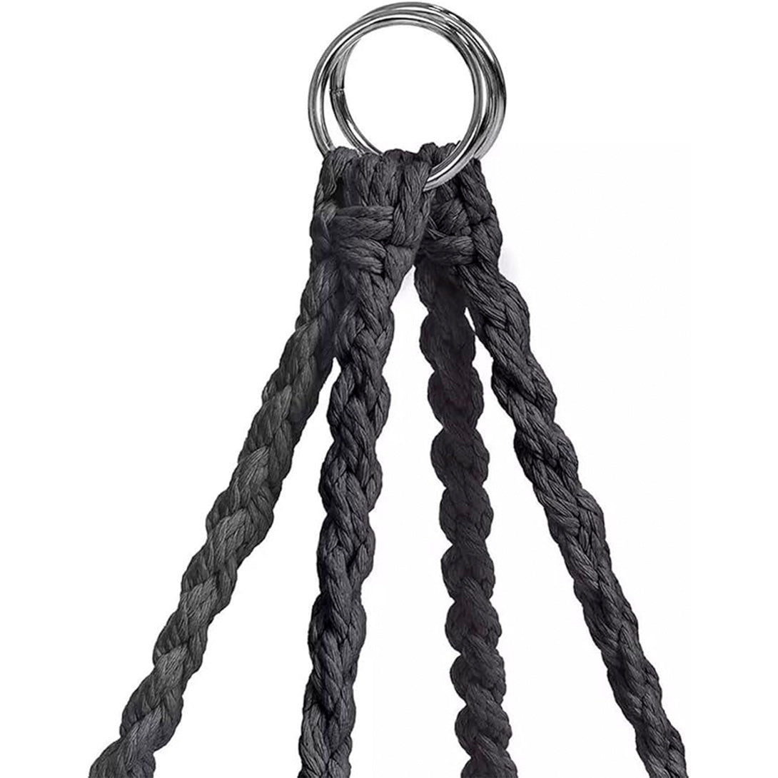 Silla hamaca macramé para exteriores vista adicional – Mil Ideas