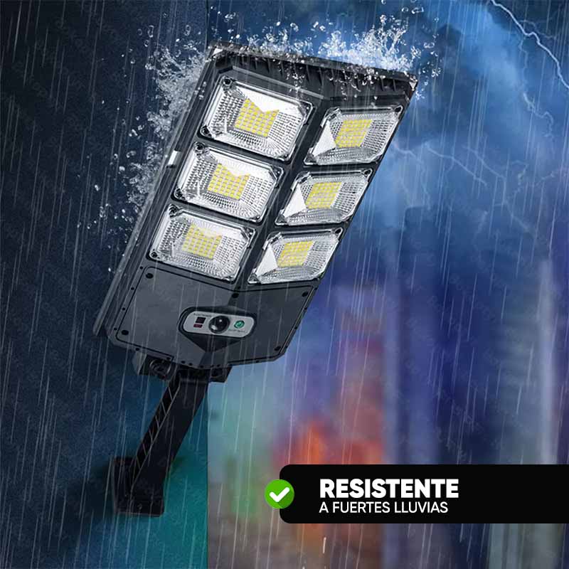 Foco solar 6 LED con control remoto en uso – Mil Ideas