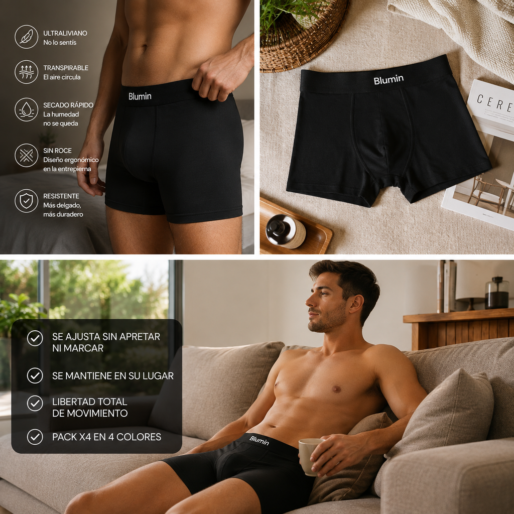 Pack de 3 Bóxer de Algodon Blumin