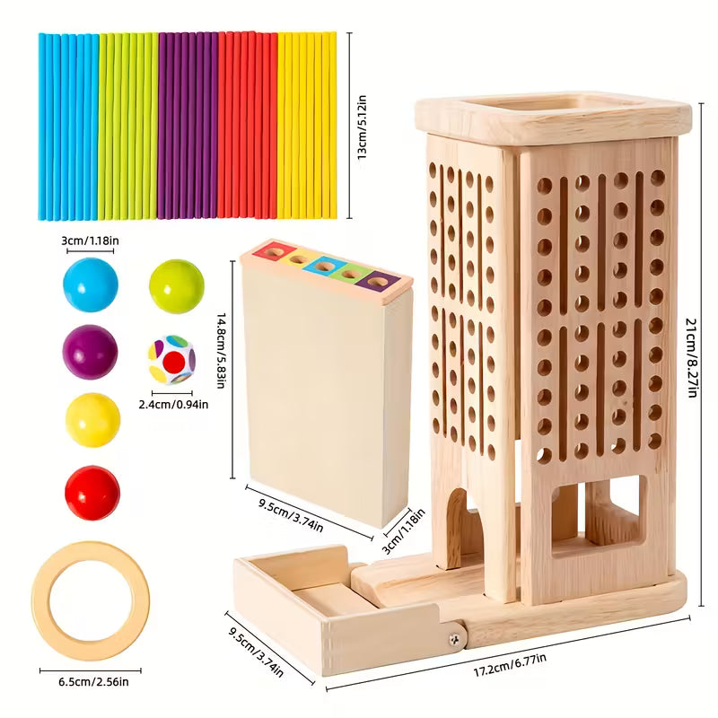 Torre de madera juego lógico vista adicional – Mil Ideas