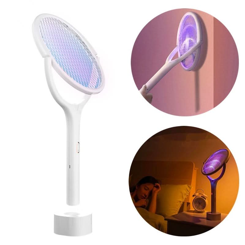 Raqueta matamosquitos eléctrica con luz UV en uso – Mil Ideas