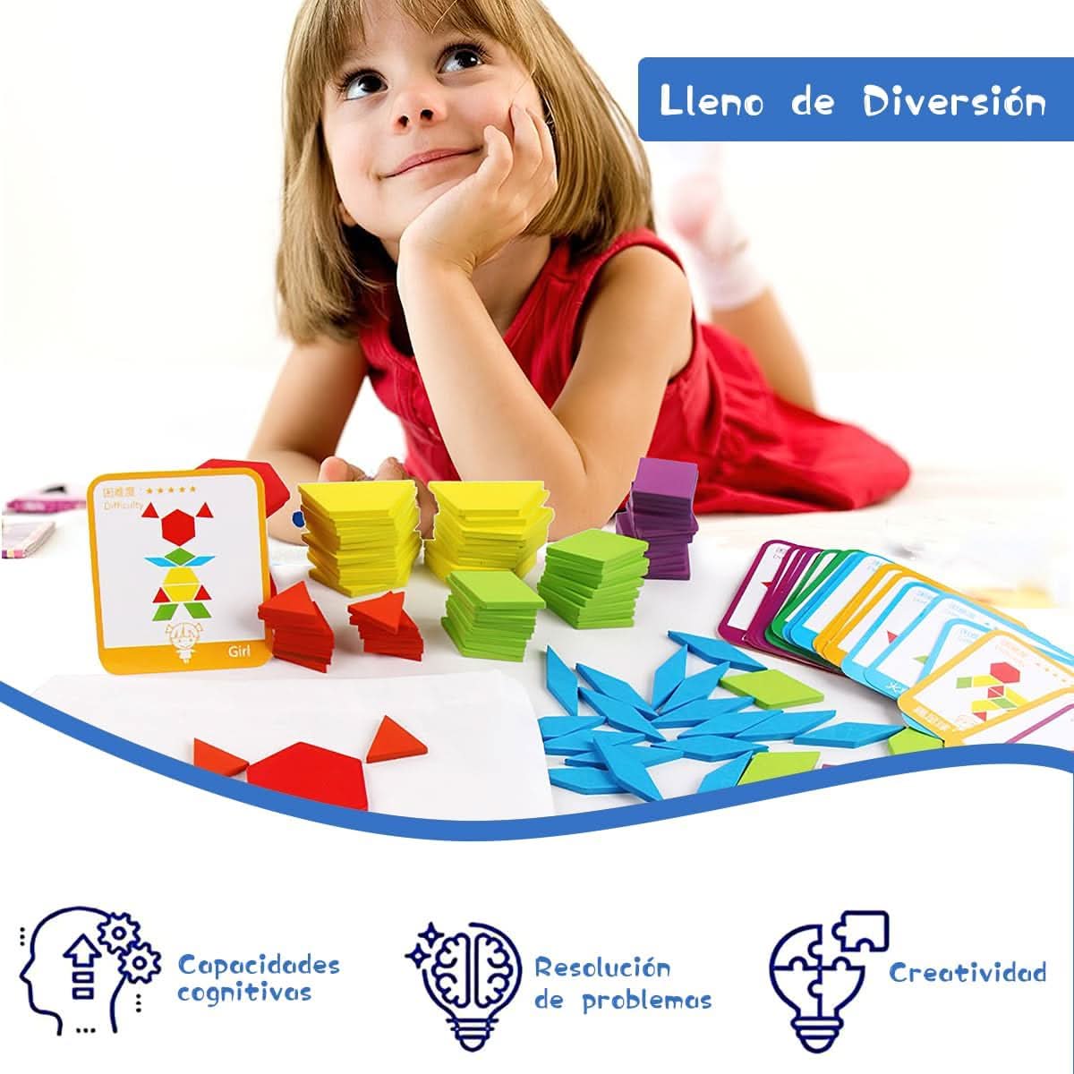 Juego Tangram de Patrones 155 Piezas vista adicional – Mil Ideas