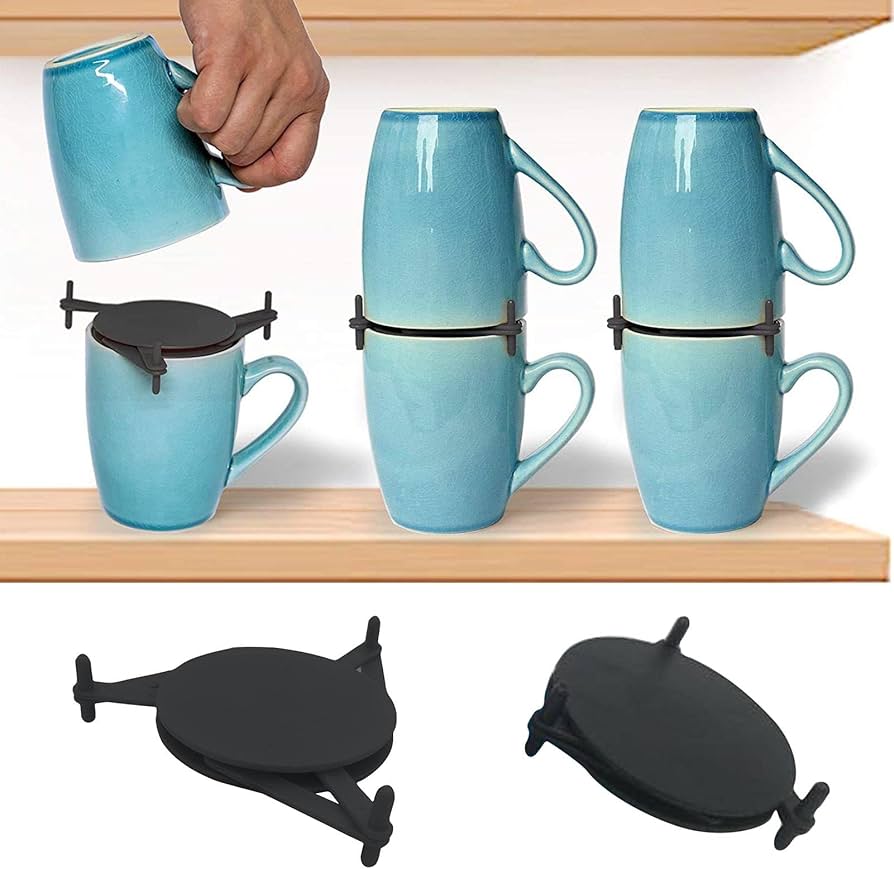 Pack de 4 Organizadores Apilables para Tazas – Mil Ideas