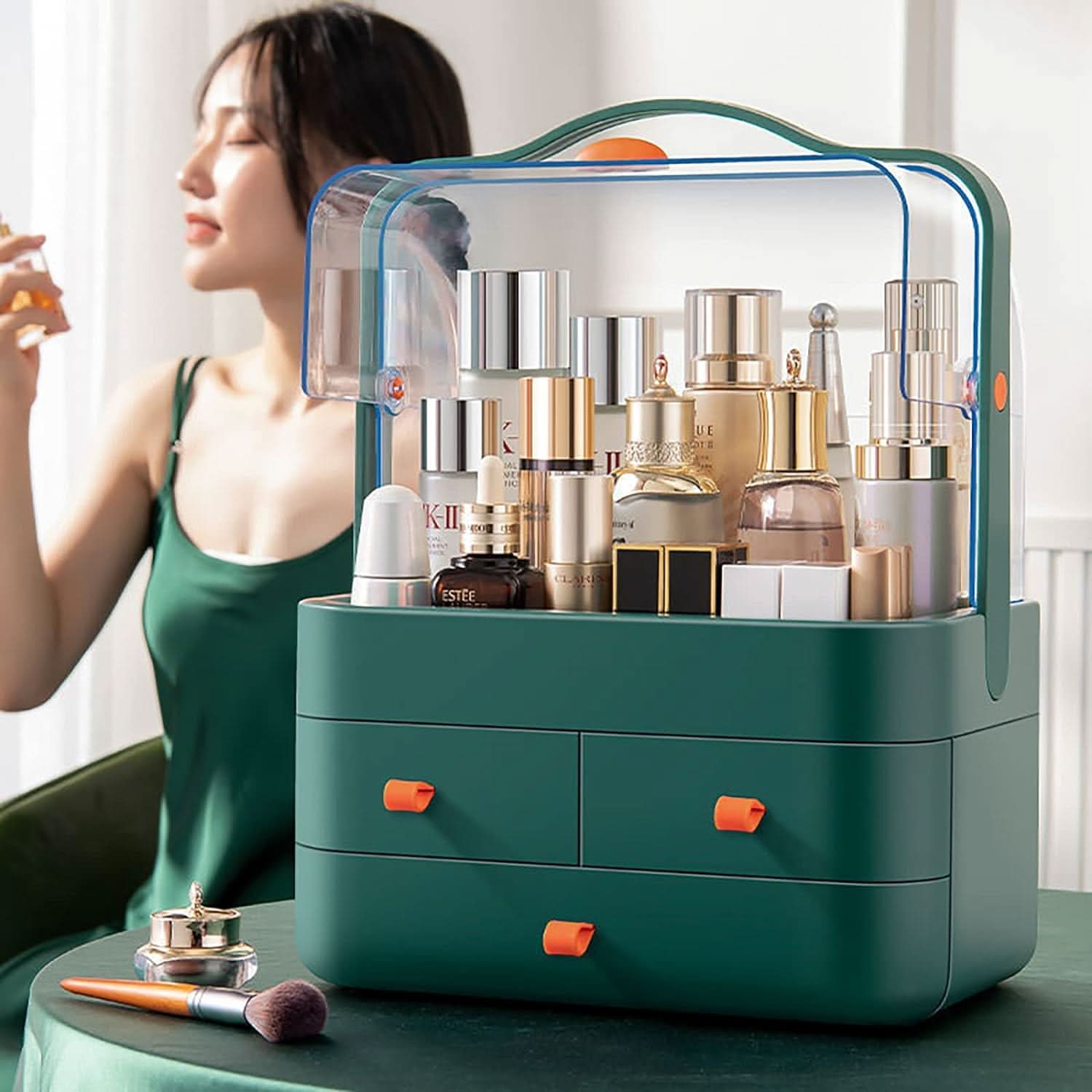 Organizador maquillaje gran capacidad vista adicional – Mil Ideas