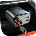 Cargador de Auto LISEN con Cables Retractil 4 en 1