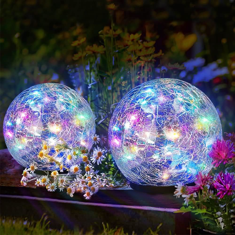 Esferas de luces solares decorativas con estaca vista adicional – Mil Ideas