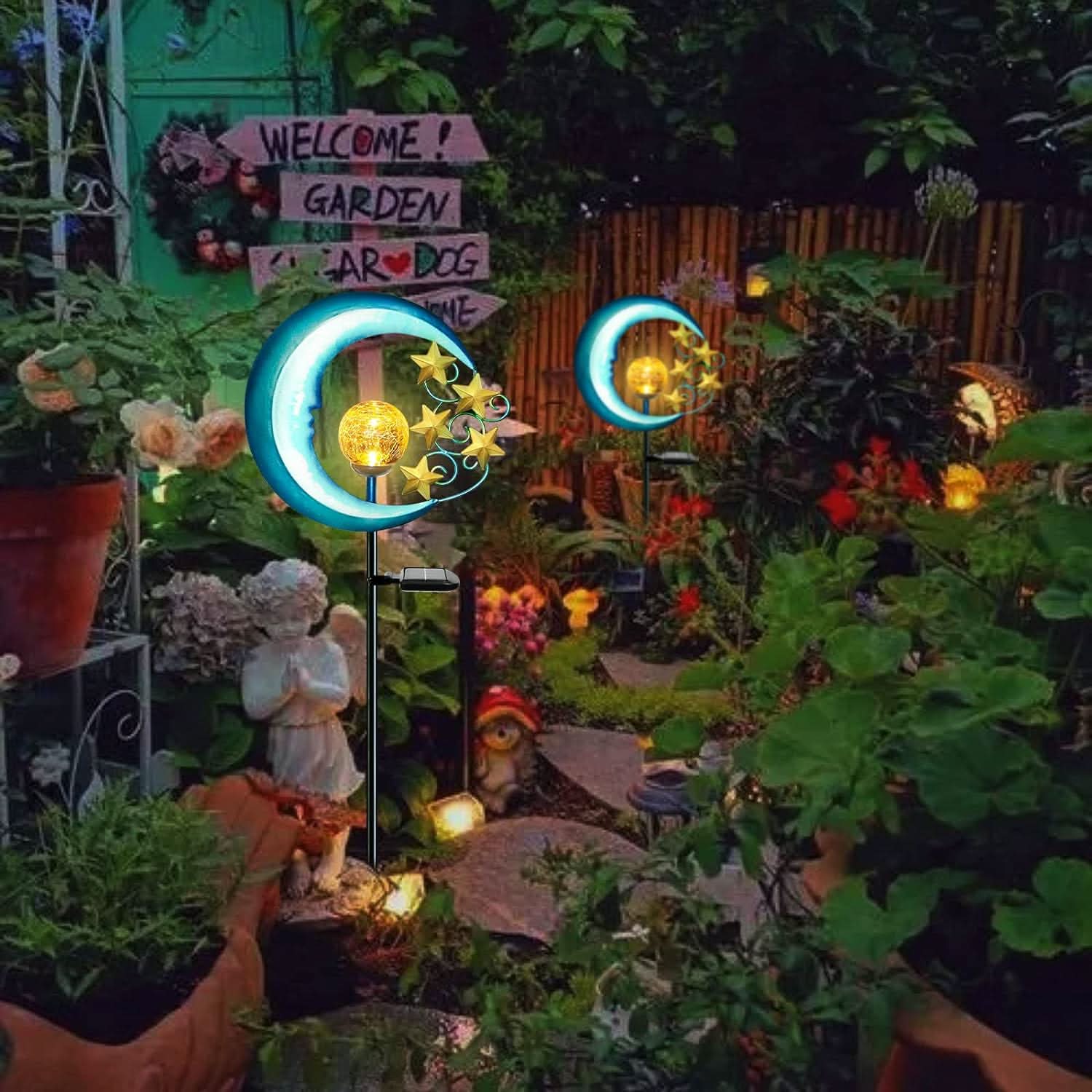 Luz Solar Moon Glass para Jardín detalle – Mil Ideas