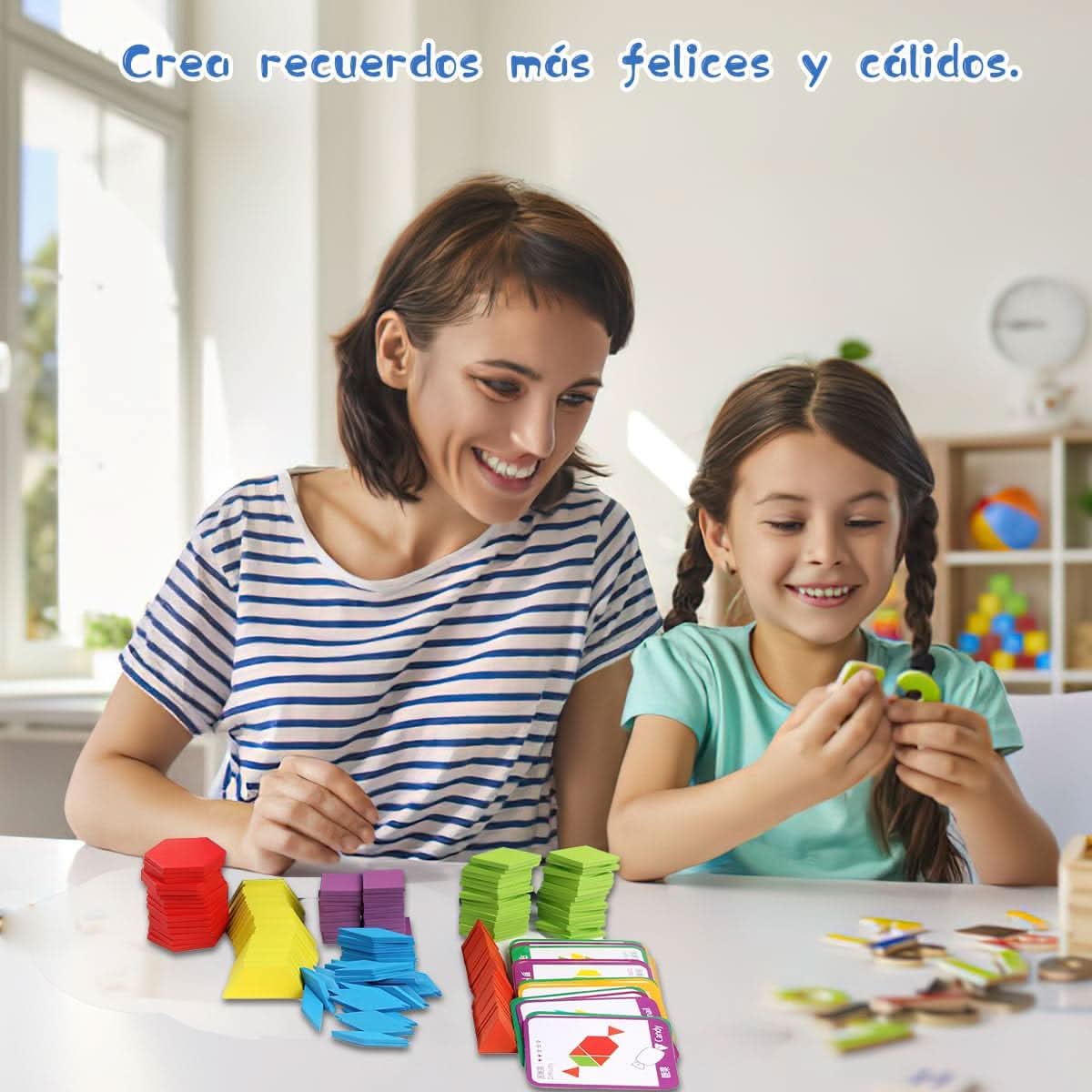 Juego Tangram de Patrones 155 Piezas detalle – Mil Ideas