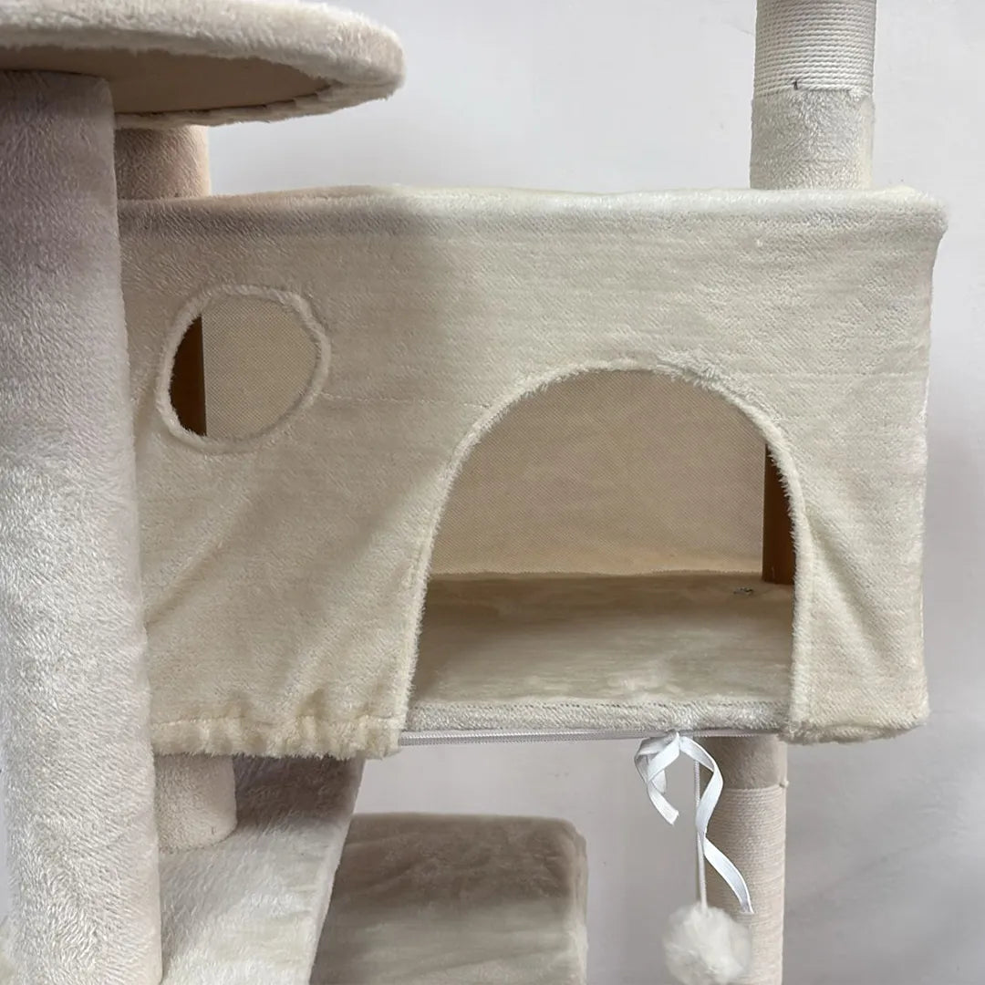 Torre de Actividades para Gatos con Postes Rascadores vista adicional – Mil Ideas