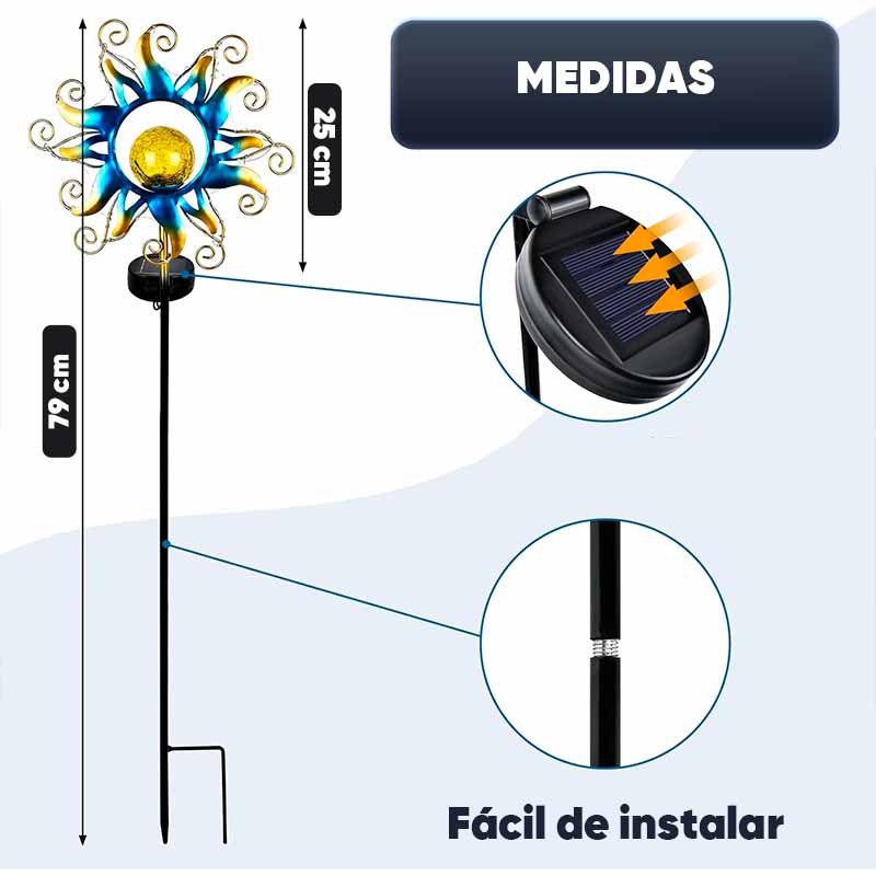 Luz solar para jardín Magic Sun vista adicional – Mil Ideas